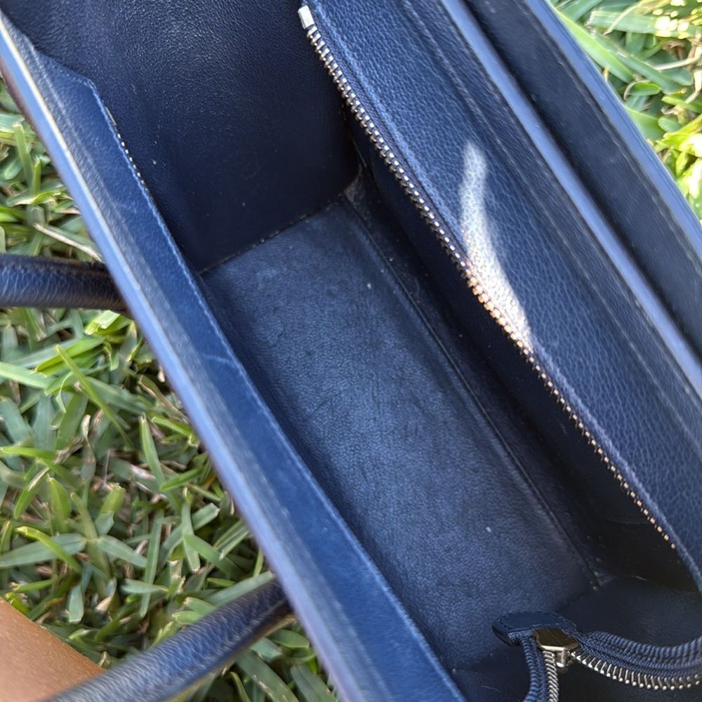 Celine Mini Luggage Handbag - Yellow Black & Tan Crossbody Strap Included - Picture 3 of 6